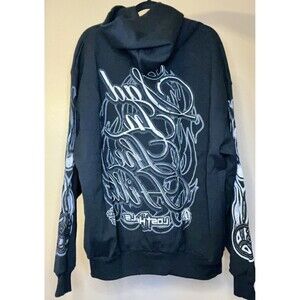 Lost Hills Size 2X Sad Boyl Hoodie Double Sided Flames Sleeve Hit Goth Rock